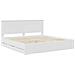 Struttura del letto Bianco 200 x 200 cm Legno Ingegnerizzato - Foto miniatura 4