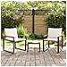 Set di Mobili con cuscino 3 pcs Beige e Bianco Crema Rattan - Foto miniatura 4