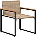 Set di Mobili con cuscino 3 pcs Beige e Bianco Crema Rattan - Foto miniatura 7
