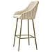 Set Di 2 Sgabelli Alti Vkh881-beige-poliestere-52x46x111 Cm - Foto miniatura 3