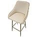 Set Di 2 Sgabelli Alti Vkh881-beige-poliestere-52x46x111 Cm - Foto miniatura 4