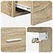 Mobile da Bagno da Muro Rovere Sonoma 62,5 x 44,5 x 50 cm - Foto miniatura 3