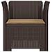 Poltrona a 1 Posto con Cuscino Aspetto Rattan PP Marrone - Foto miniatura 3