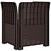 Poltrona a 1 Posto con Cuscino Aspetto Rattan PP Marrone - Foto miniatura 4