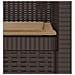 Poltrona a 1 Posto con Cuscino Aspetto Rattan PP Marrone - Foto miniatura 6