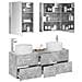 Set di mobili per il bagno 5 pcs Grigio Cemento - Foto miniatura 3