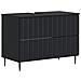 Armadio per Lavabo da Bagno ZWOLLE Nero 82 x 41 x 58,5 cm - Foto miniatura 1