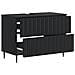 Armadio per Lavabo da Bagno ZWOLLE Nero 82 x 41 x 58,5 cm - Foto miniatura 3