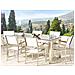 Set Di Tavolo E 6 Sedie Da Giardino In Acciaio, Granito E Fibra Tessile Bianca- Piano Singolo- Grigio Lucido - 180cm - Grosseto - Foto miniatura 26