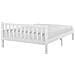 Letto A Doghe In Legno Colore Bianco 140 X 200 Cm Florac - Foto miniatura 4