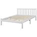 Letto A Doghe In Legno Colore Bianco 140 X 200 Cm Florac - Foto miniatura 15