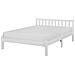 Letto A Doghe In Legno Colore Bianco 140 X 200 Cm Florac - Foto miniatura 1