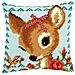 Cuscino A Punto Croce, Motivo: Bambi, Multicolore - Foto miniatura 2