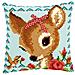 Cuscino A Punto Croce, Motivo: Bambi, Multicolore - Foto miniatura 1
