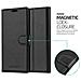 Custodia Compatibile Con Sony Xperia Xz / Xzs In Nero Carbone - Coperchio Protettiva Con Chiusura Magnetica, Funzione Stand E Tasca Per Le Carte - Foto miniatura 4