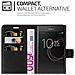 Custodia Compatibile Con Sony Xperia Xz / Xzs In Nero Carbone - Coperchio Protettiva Con Chiusura Magnetica, Funzione Stand E Tasca Per Le Carte - Foto miniatura 5