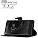 Custodia Compatibile Con Sony Xperia Xz / Xzs In Nero Carbone - Coperchio Protettiva Con Chiusura Magnetica, Funzione Stand E Tasca Per Le Carte - Foto miniatura 6