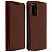 Custodia Samsung Galaxy S20pelle Portafoglio Funzione Stand - Marrone - Foto miniatura 1