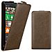 Custodia Compatibile Con Nokia Lumia 930 In Bruno Caffè - Coperchio Protettivo In Design Flip Con Chiusura Magnetica - Foto miniatura 3
