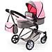 Bayer Design 18125aa Carrozzina Per Bambole Città Neo Regolabile In Altezza, Cabriolet Grigio Rosa - Foto miniatura 1