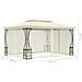 Gazebo Con Tende 300x400x265 Cm Crema - Foto miniatura 6