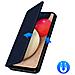 Custodia Samsung Galaxy A02s Portacarte Funzione Supporto Similpelle Blu - Foto miniatura 4