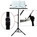Sheet Music Book Stand Supporto Robusto Portatile Pieghevole In Metallo Con Il Sacchetto Di Trasporto Altezza Regolabile Max 1.5kgs Carico Leggero E Compatto Per Immagazzinaggio O La Corsa - Foto miniatura 3