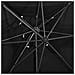 Ombrellone a Sbalzo con Doppia Copertura 250x250 cm Nero - Foto miniatura 2