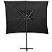 Ombrellone a Sbalzo con Doppia Copertura 250x250 cm Nero - Foto miniatura 3