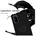 Custodia Compatibile Con Samsung Galaxy S20 Fe In Liquid Nero - Coperchio Protettivo In Silicone Tpu Flessibile Con Anello - Foto miniatura 3