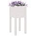 Fioriere Da Giardino 2 Pz Bianche 31x31x70 Cm In Legno Di Pino - Foto miniatura 8
