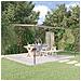 Gazebo Beige 4x4 M 180 G /m Tessuto E Acciaio - Foto miniatura 1