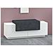Mobile Da Ingresso Mirco, Entratina Moderna Multifunzione, Armadietto Multiuso Per Atrio, 100% Made In Italy, Cm 120x45h46, Bianco Lucido E Ardesia - Foto miniatura 1
