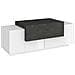 Mobile Da Ingresso Mirco, Entratina Moderna Multifunzione, Armadietto Multiuso Per Atrio, 100% Made In Italy, Cm 120x45h46, Bianco Lucido E Ardesia - Foto miniatura 2