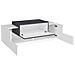 Mobile Da Ingresso Mirco, Entratina Moderna Multifunzione, Armadietto Multiuso Per Atrio, 100% Made In Italy, Cm 120x45h46, Bianco Lucido E Ardesia - Foto miniatura 4