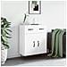 Credenza Bianca 69,5x34x90 Cm In Legno Multistrato - Foto miniatura 1