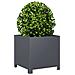 Fioriere Da Giardino 2 Pz Antracite 40x40x40 Cm In Acciaio - Foto miniatura 8
