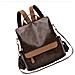 Zaino Da Donna In Pelle Pu Alla Moda - Borsa A Tracolla Elegante E Versatile Darkbrown - Foto miniatura 2