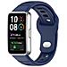 Cinturino In Silicone Per Huawei Band 10/9/8 - Texture A Pois Blue - Foto miniatura 3