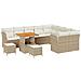Set Divano da Giardino  12 Pezzi con Cuscini Beige Polyrattan Acacia, Set da Pranzo da Giardino  3 Pezzi con Cuscini Beige Polyrattan Acacia - Foto miniatura 1