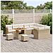 Set Divano da Giardino  12 Pezzi con Cuscini Beige Polyrattan Acacia, Set da Pranzo da Giardino  3 Pezzi con Cuscini Beige Polyrattan Acacia - Foto miniatura 3