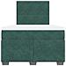 Giroletto a Molle con Materasso Verde Scuro 120x190 cm Velluto - Foto miniatura 6
