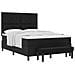 Letto Box Spring con Materasso & Panchina Nera 140x190 cm Tessuto - Foto miniatura 1