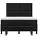 Letto Box Spring con Materasso & Panchina Nera 140x190 cm Tessuto - Foto miniatura 9
