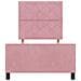 Struttura del letto in velluto rosa 100x200 cm - Foto miniatura 8