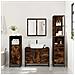 Set Mobili da Bagno 3 pz Rovere Fumo in Legno Multistrato - Foto miniatura 4