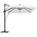 Ombrellone a Sbalzo con LED Sabbia 352x251x265 cm Alluminio - Foto miniatura 6