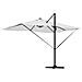 Ombrellone a Sbalzo con LED Sabbia 352x251x265 cm Alluminio - Foto miniatura 7
