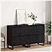 Sideboards 2 pcs Rovere nero 120 x 35 x 70 cm Legno multistrato - Foto miniatura 2