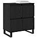 Sideboards 2 pcs Rovere nero 120 x 35 x 70 cm Legno multistrato - Foto miniatura 3